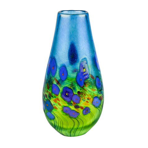 Blue Poppy, Teardrop Vase