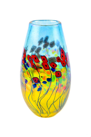 California Poppy, Teardrop Vase