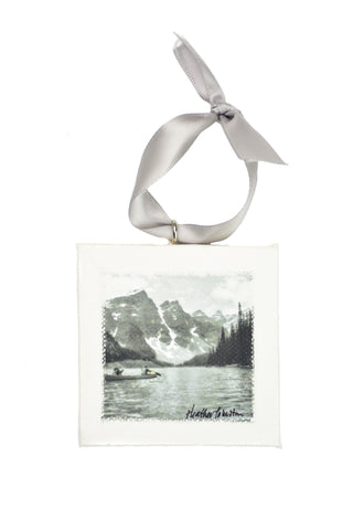 Moraine Lake Mini Canvas Ornament