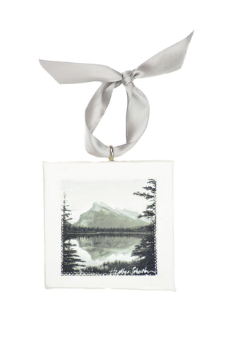 Rundle Mountain Mini Canvas Ornament
