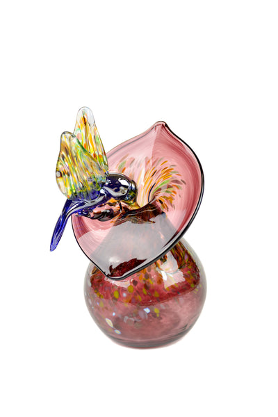 Poppy Vase with Hummingbird